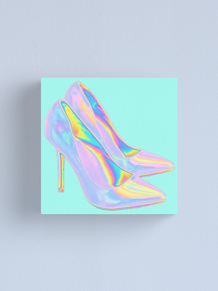 Silver Perspex Iridescent Heels | Rainbow heels, Holographic heels, Heels