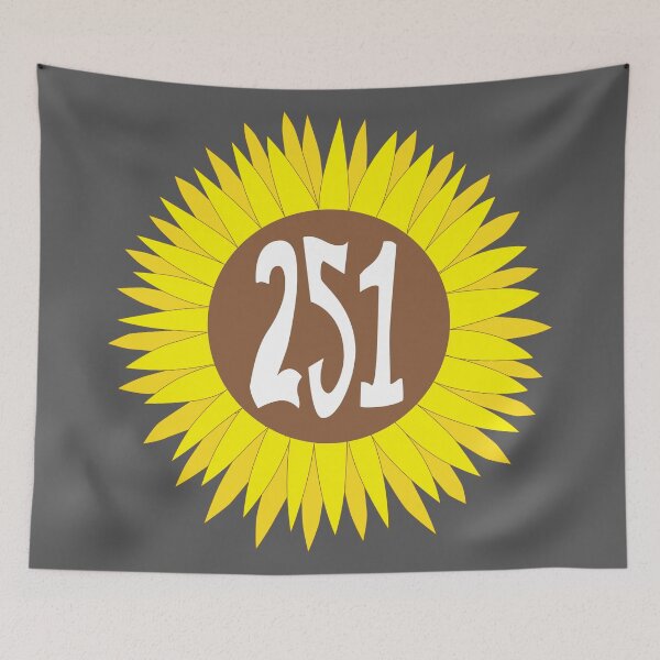 Item preview, Hand Drawn Alabama Sunflower 251 Area Code designed and sold by itsrturn.