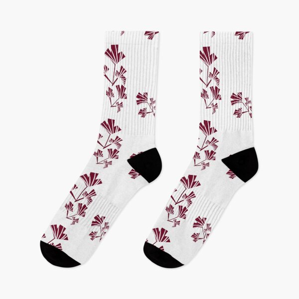 Item preview, Maroon leaves with stripes design designed and sold by Susaans-Art.
