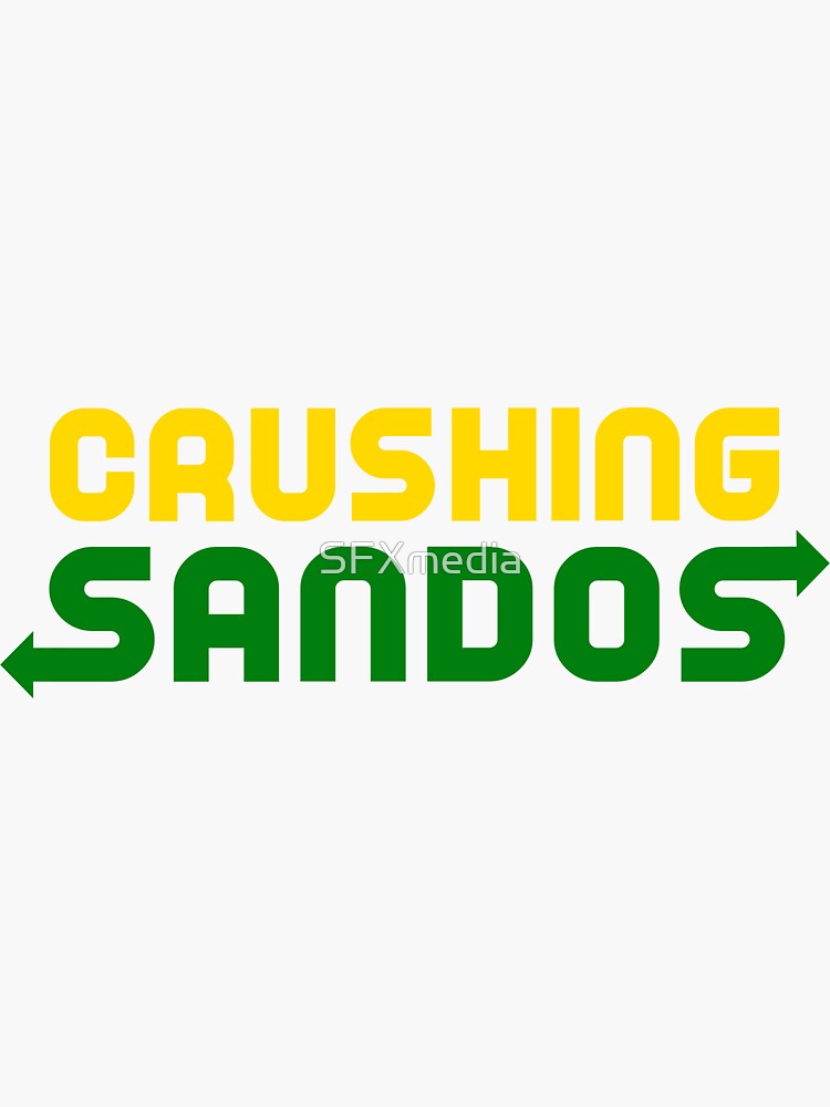 "Crushing Sandos" Sticker for Sale by SFXmedia Redbubble