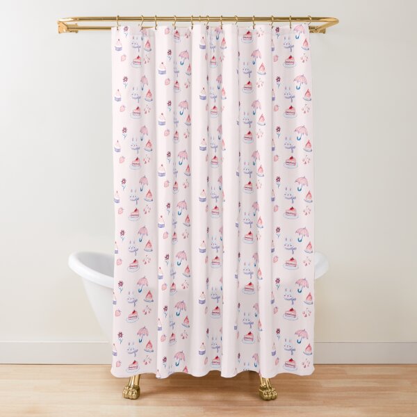 Bunny Dreaming of Pinks Shower Curtain