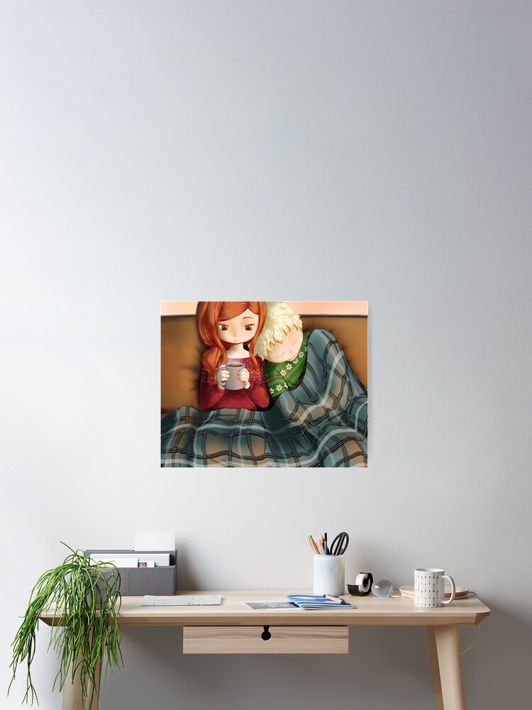 Thumbnail 2 of 3, Poster, A Warm Christmas designed and sold by chocoandt.
