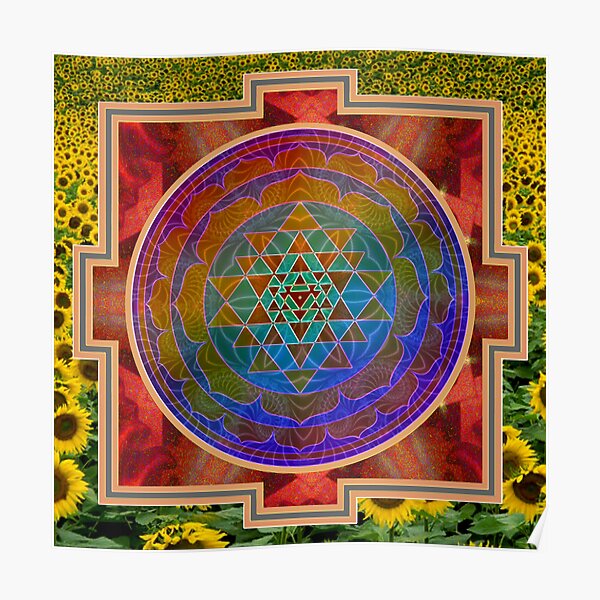 Yantra and the sunflower Poster