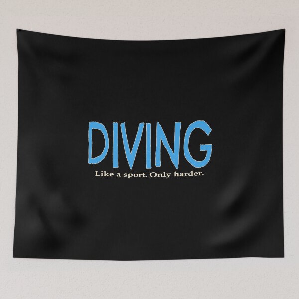 Item preview, Diving Like a Sport Only Harder Funny Diver designed and sold by nikkidawn74.