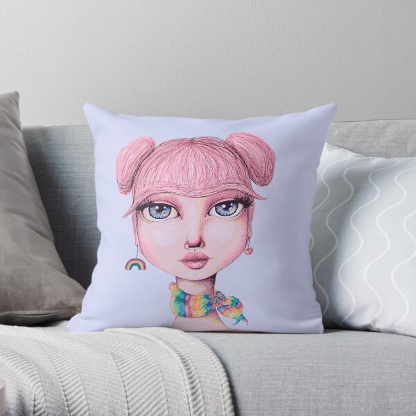 I Heart Cheer Bear Throw Pillow