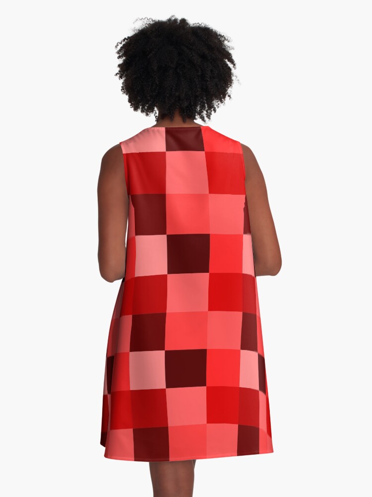 Thumbnail 3 of 4, A-Line Dress, Cube Rojo designed and sold by kinkatstyle.