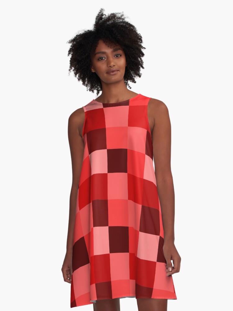 Thumbnail 1 of 4, A-Line Dress, Cube Rojo designed and sold by kinkatstyle.