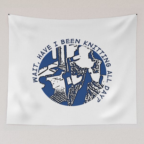 Item preview, Lavinia Dickinson "Wait, have I been knitting all day?" Logo designed and sold by stephensking.