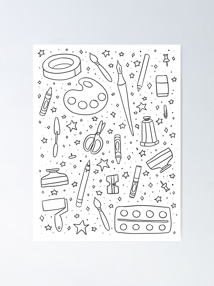 Art Supplies Doodles Spiral Notebook for Sale by Iridescentflow