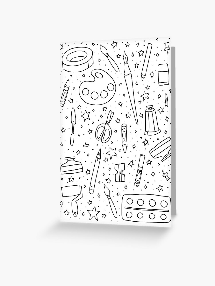 Art Supplies Doodles Spiral Notebook for Sale by Iridescentflow