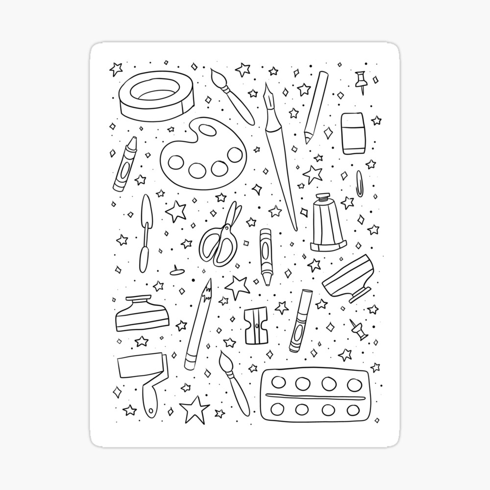 Art Supplies Doodles Spiral Notebook for Sale by Iridescentflow