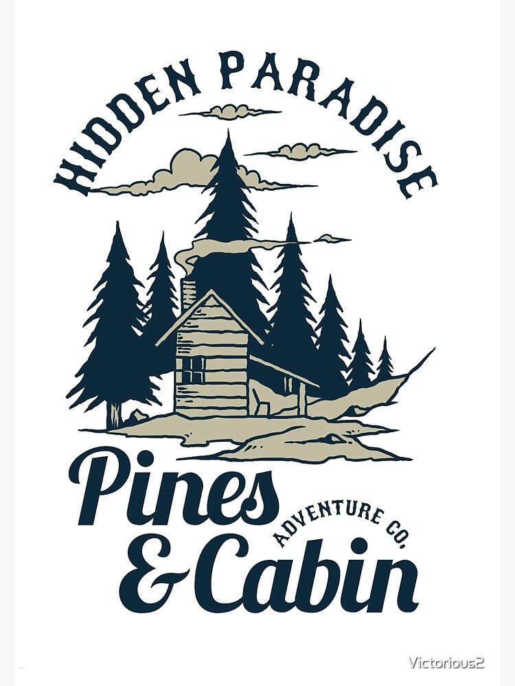 "Hidden Paradise Log Cabin" Poster by Victorious2 Redbubble