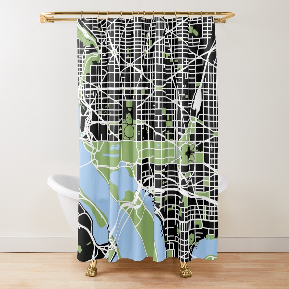 Map of Washington, DC Shower Curtain