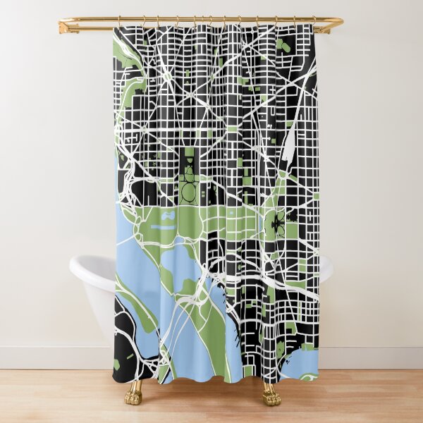 Map of Washington, DC Shower Curtain