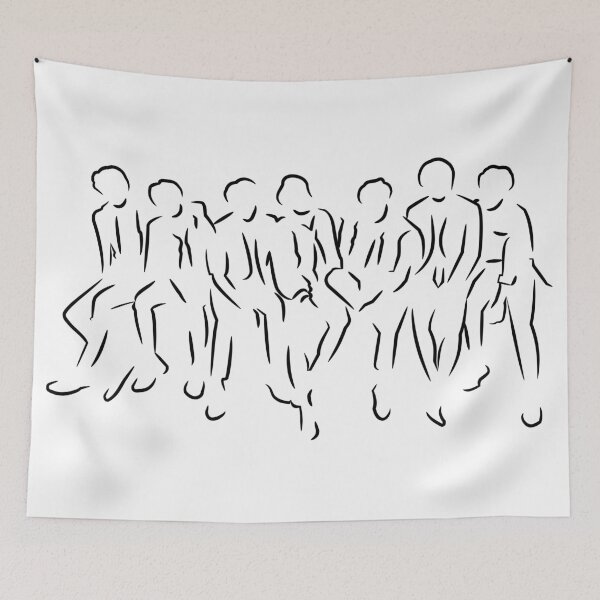 Item preview, BTS group portrait designed and sold by simplylines.