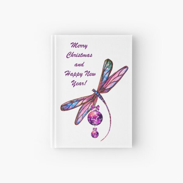 Christmas Dragonfly Hardcover Journal
