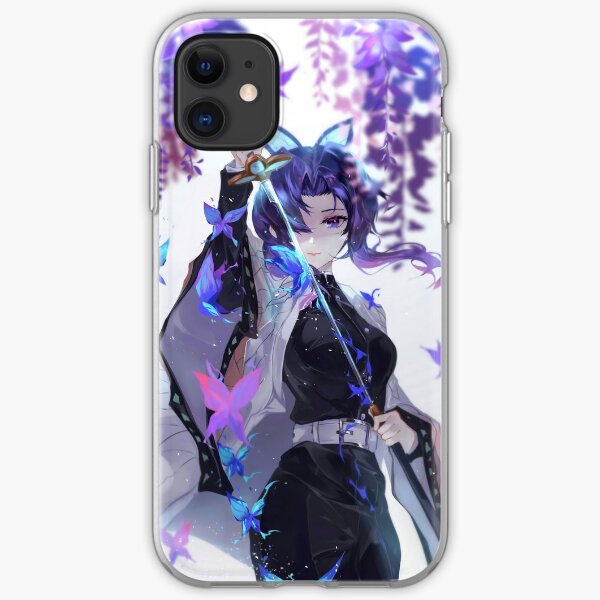Shinobu Kocho - Demon Slayer Kimetsu no Yaiba Insect Pillar Shinobu Kocho . iPhone Soft Case