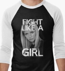 Fight Like A Girl Men's Baseball ¾ T-Shirt