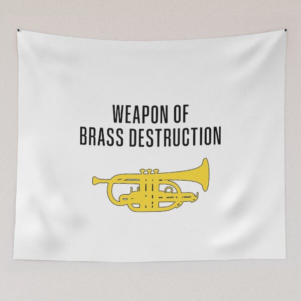 Item preview, Cornet - WEAPON OF BRASS DESTRUCTION - Funny trumpet gift / Funny cornet gift designed and sold by HEJAshirts.