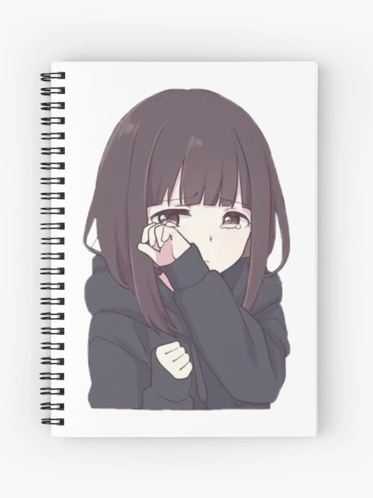 Anime Menhera chan sad why Spiral Notebook for Sale by uisch