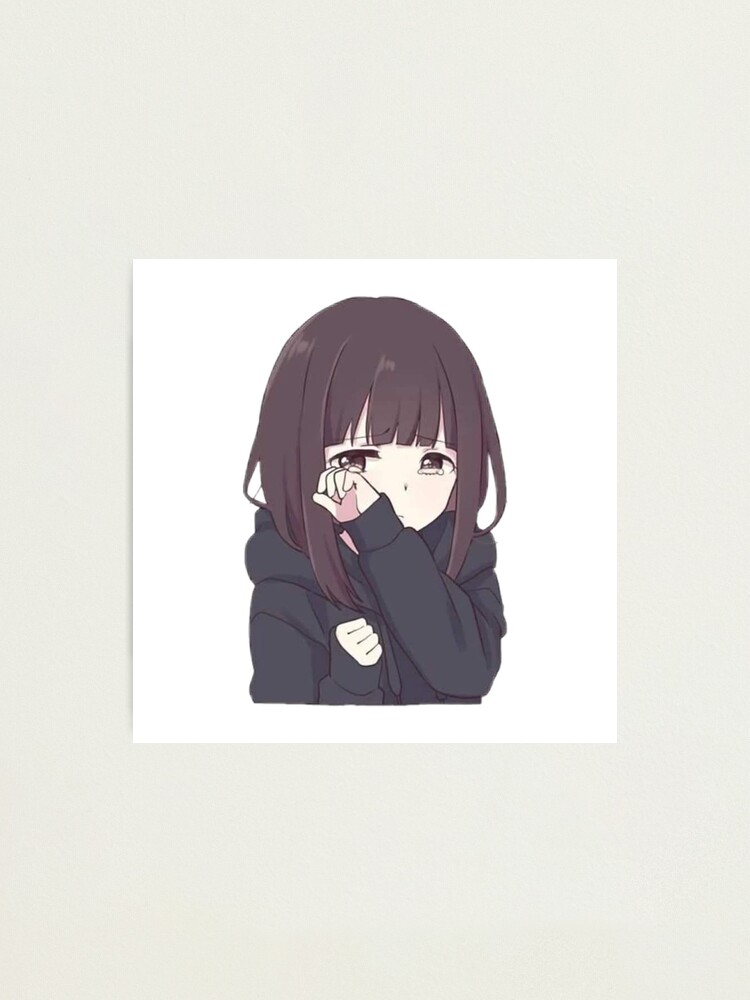 Cute Anime Girl Soft Aesthetic Photographic Print for Sale by