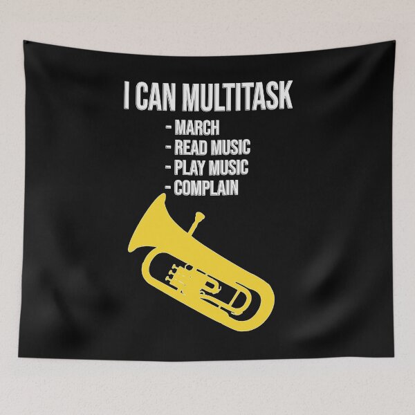 Item preview, Euphonium - I can multitask..., funny Euphonium/ Baritone gift idea designed and sold by HEJAshirts.