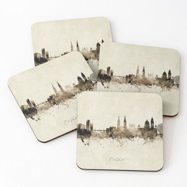 Item preview, Belfast Northern Ireland Skyline designed and sold by ArtPrints.