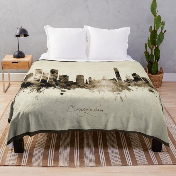 Aperçu de l'œuvre Birmingham England Skyline créée et vendue par ArtPrints.