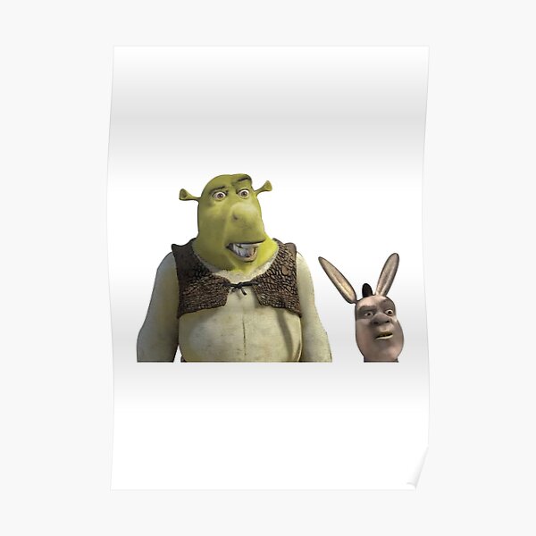 cursed shrek and donkey Poster