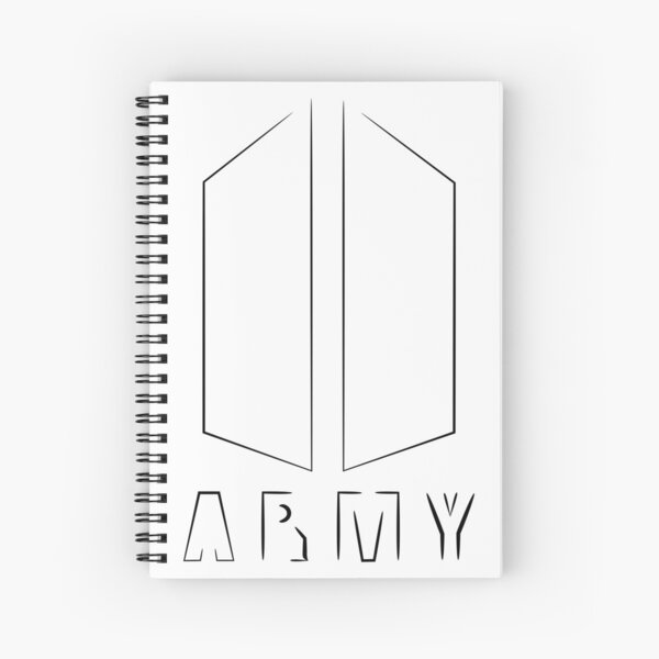 Cuaderno de espiral «BTS Army logo» de simplylines | Redbubble