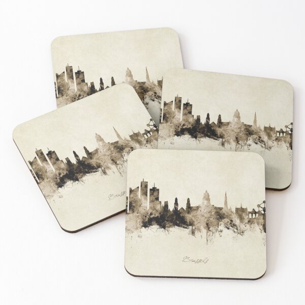 Item preview, Brussels Belgium Skyline designed and sold by ArtPrints.