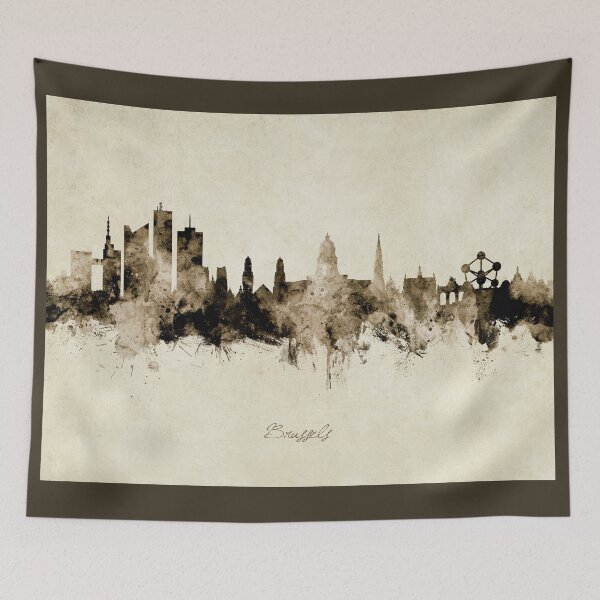 Item preview, Brussels Belgium Skyline designed and sold by ArtPrints.