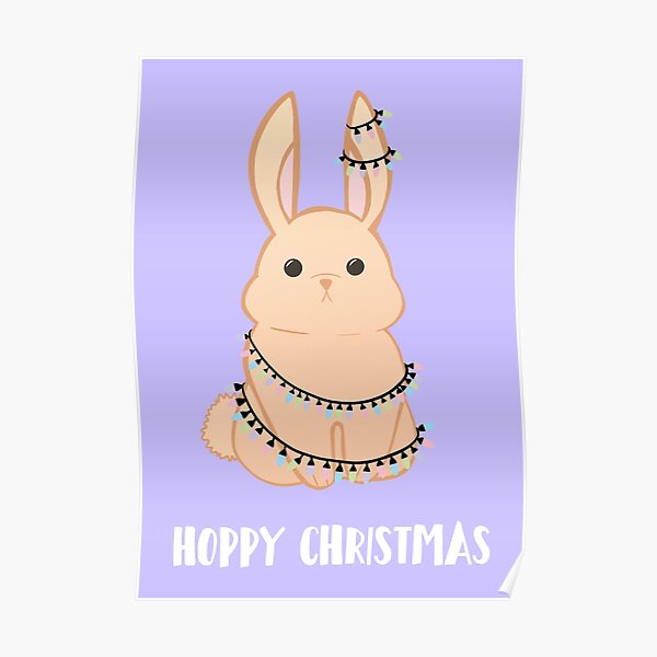 Póster «CONEJO Chrismas Conejito Feliz Navidad del Conejo HOPPY