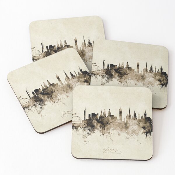 Item preview, Glasgow Scotland Skyline designed and sold by ArtPrints.