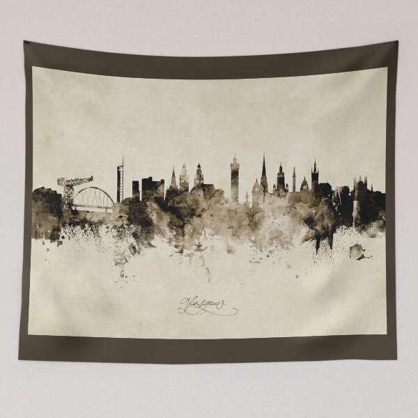 Item preview, Glasgow Scotland Skyline designed and sold by ArtPrints.