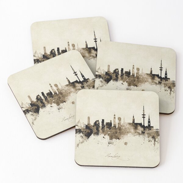 Artikelvorschau, Hamburg Germany Skyline entworfen und verkauft von ArtPrints.