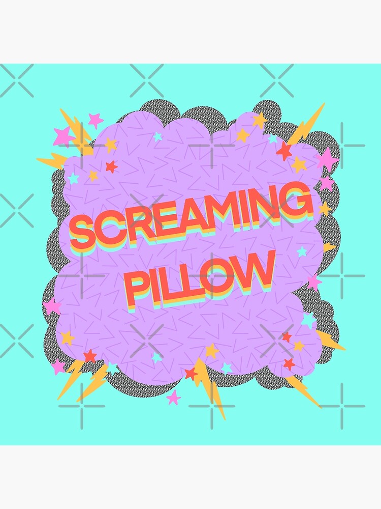 "Screaming Pillow" Throw Pillow for Sale by itsaduckblur Redbubble