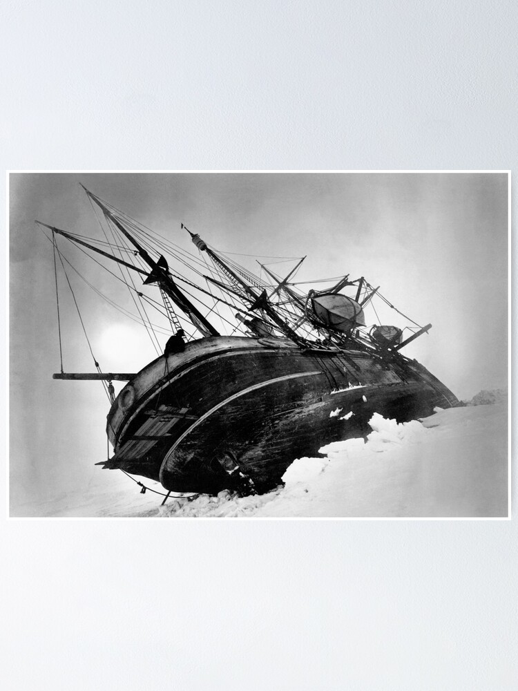 fortjener acceleration kontrol The ENDURANCE keeling over. 1914-17. Photographer: Captain Frank Hurley,  1885 - 1962" Poster by anmm | Redbubble