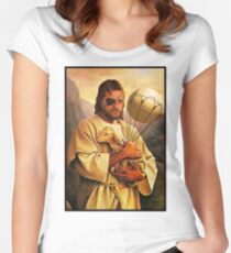 Venom Jesus Snake - parody Women's Fitted Scoop T-Shirt