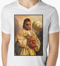Venom Jesus Snake - parody Men's V-Neck T-Shirt