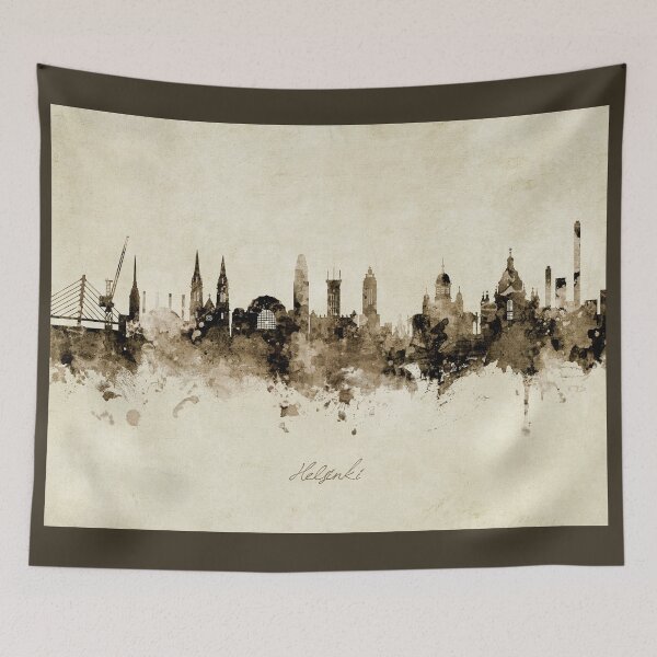 Artikelvorschau, Helsinki Finland Skyline entworfen und verkauft von ArtPrints.