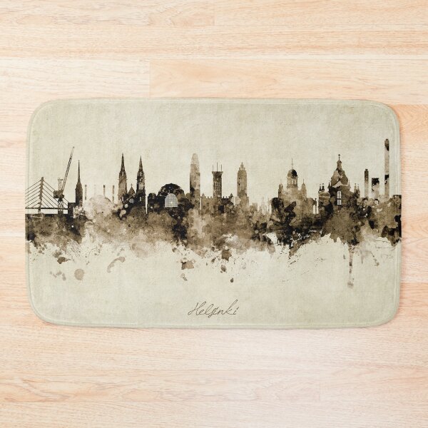 Aperçu de l'œuvre Helsinki Finland Skyline créée et vendue par ArtPrints.