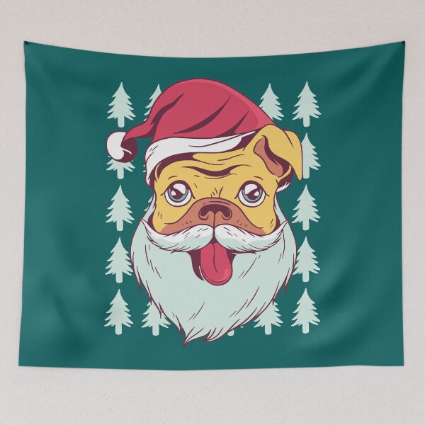Item preview, Pug Santa  designed and sold by lolotees.