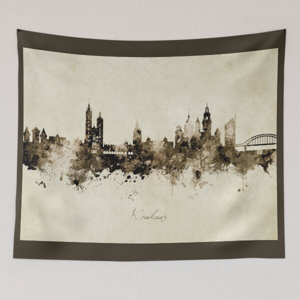 Item preview, Krakow Poland Skyline designed and sold by ArtPrints.