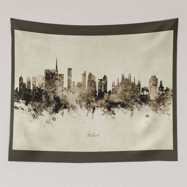 Item preview, Milan Italy Skyline designed and sold by ArtPrints.