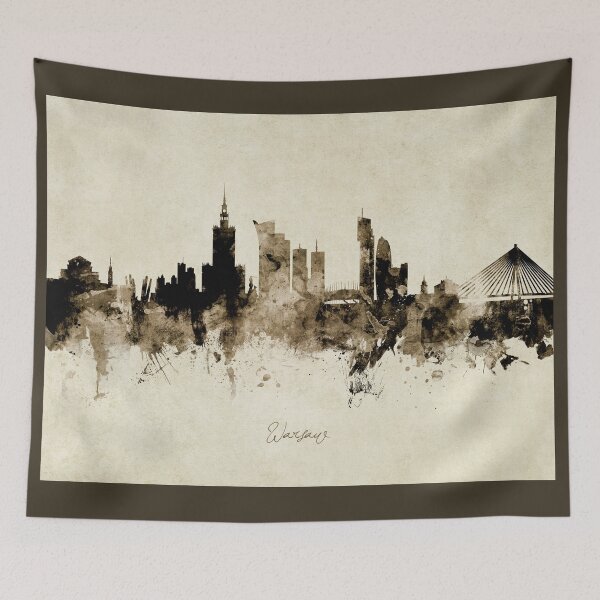 Aperçu de l'œuvre Warsaw Poland Skyline créée et vendue par ArtPrints.