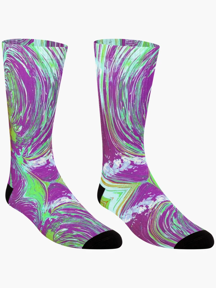 Thumbnail 3 of 5, Socks, Cosmic Shell designed and sold by RivalArtDesigns.