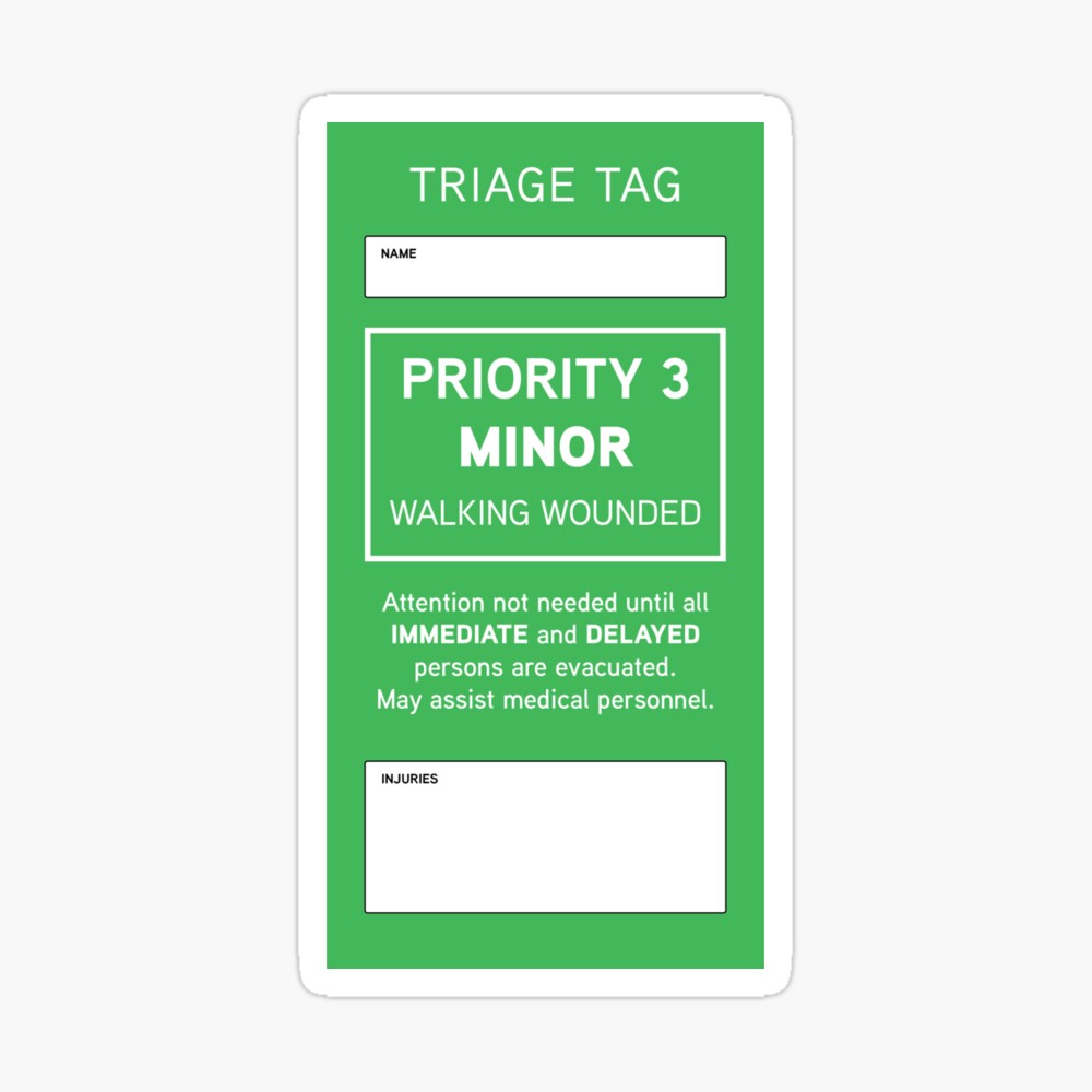 triage-tag-minor-poster-for-sale-by-incapability-redbubble
