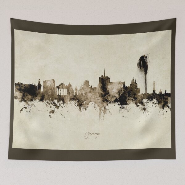 Item preview, Geneva Switzerland Skyline designed and sold by ArtPrints.