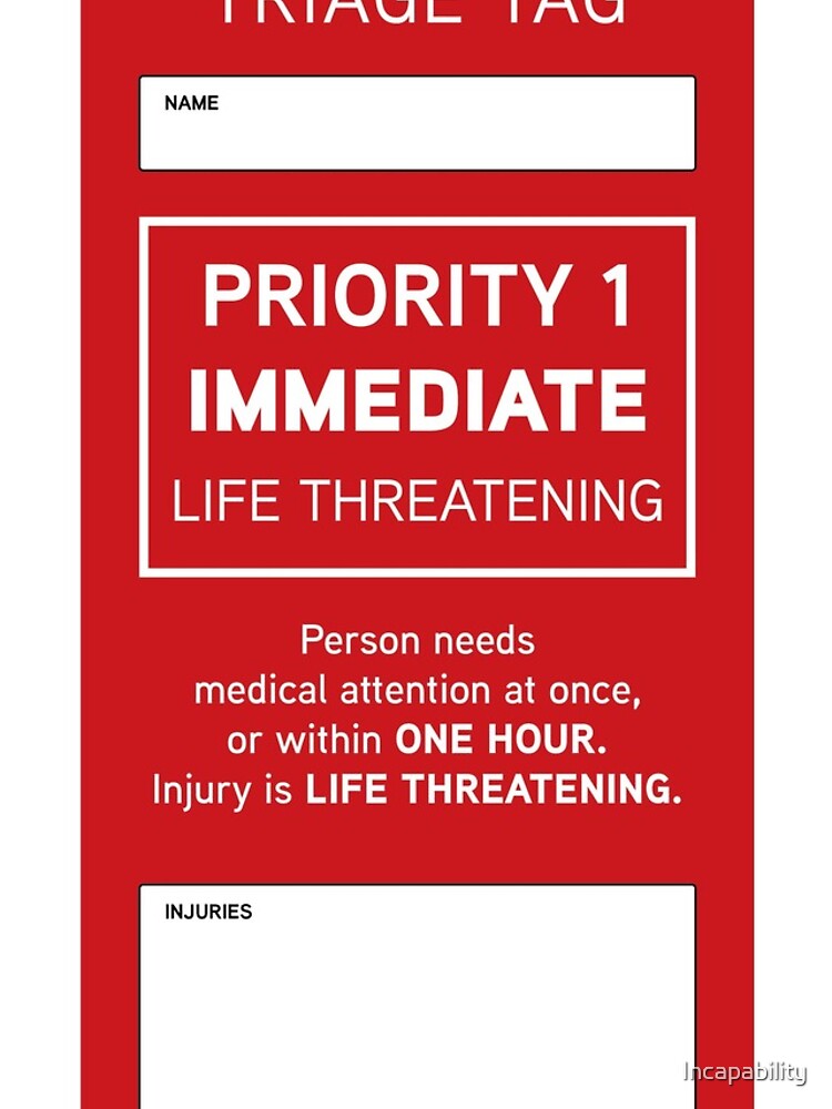Thumbnail 4 of 4, iPhone Case, Triage Tag: Immediate designed and sold by Incapability.